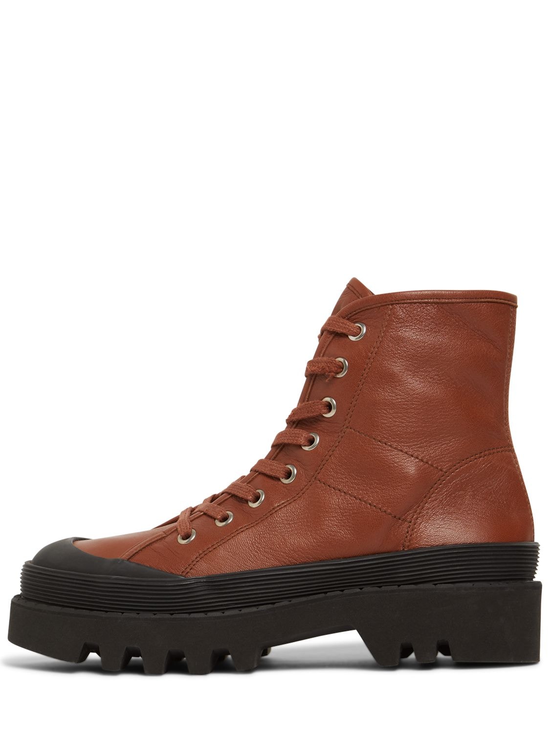 PROENZA SCHOULER 40MM CITY LEATHER LACE-UP BOOTS