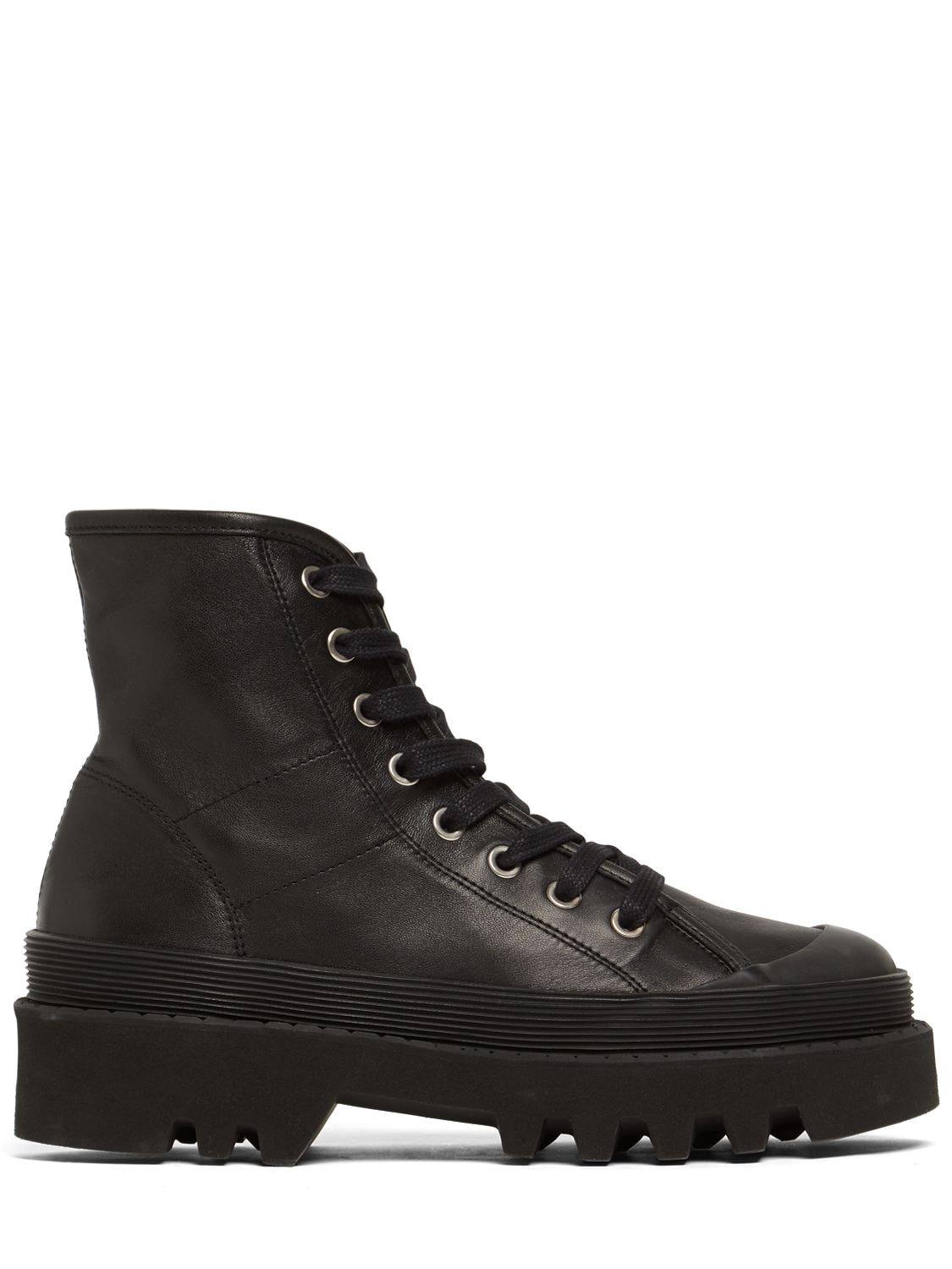 Proenza Schouler 40mm City Leather Lace up Boots In Black ModeSens