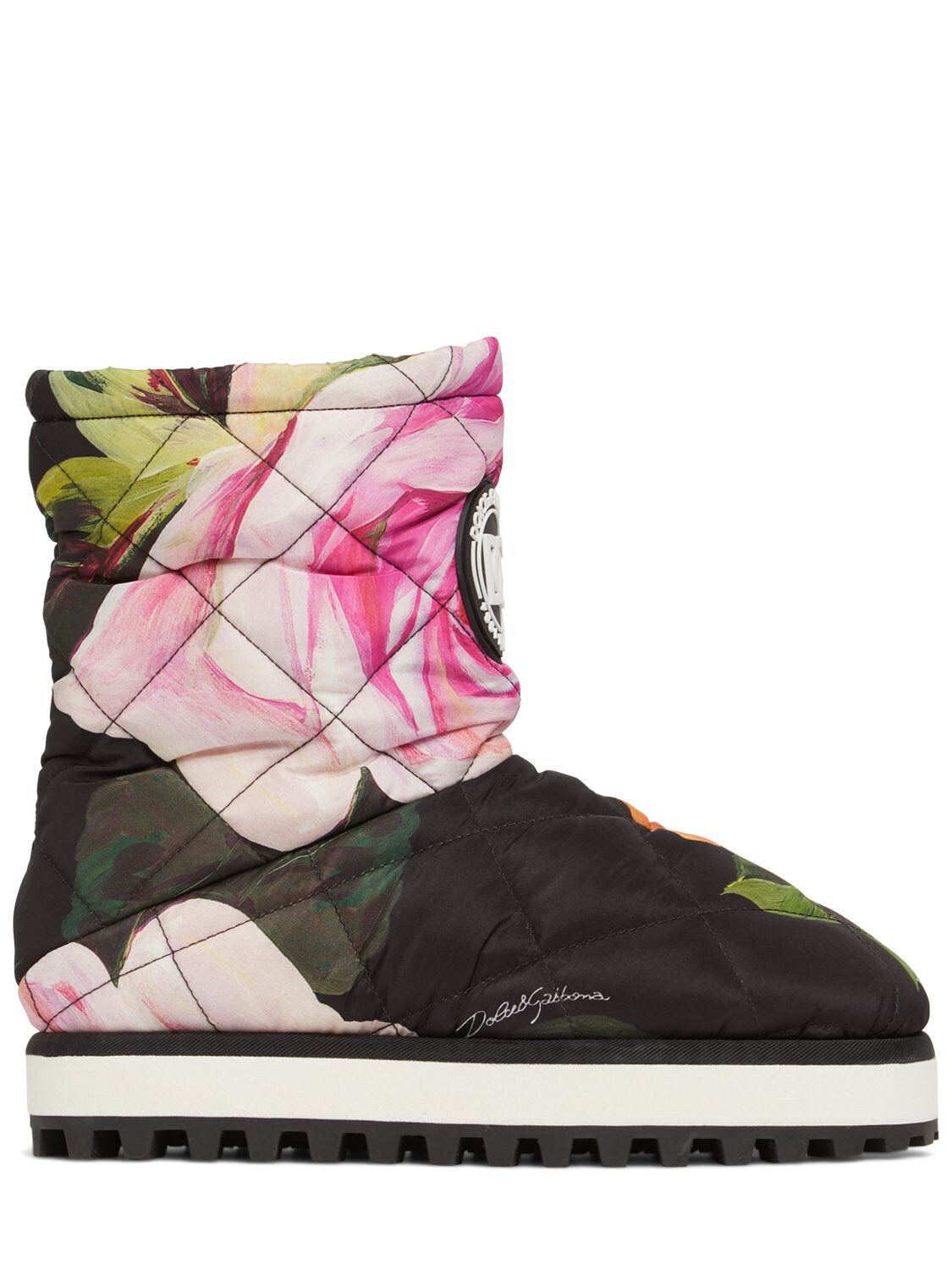 Dolce & Gabbana 35mm City Quilted Nylon Snow Boots In Multicolor | ModeSens