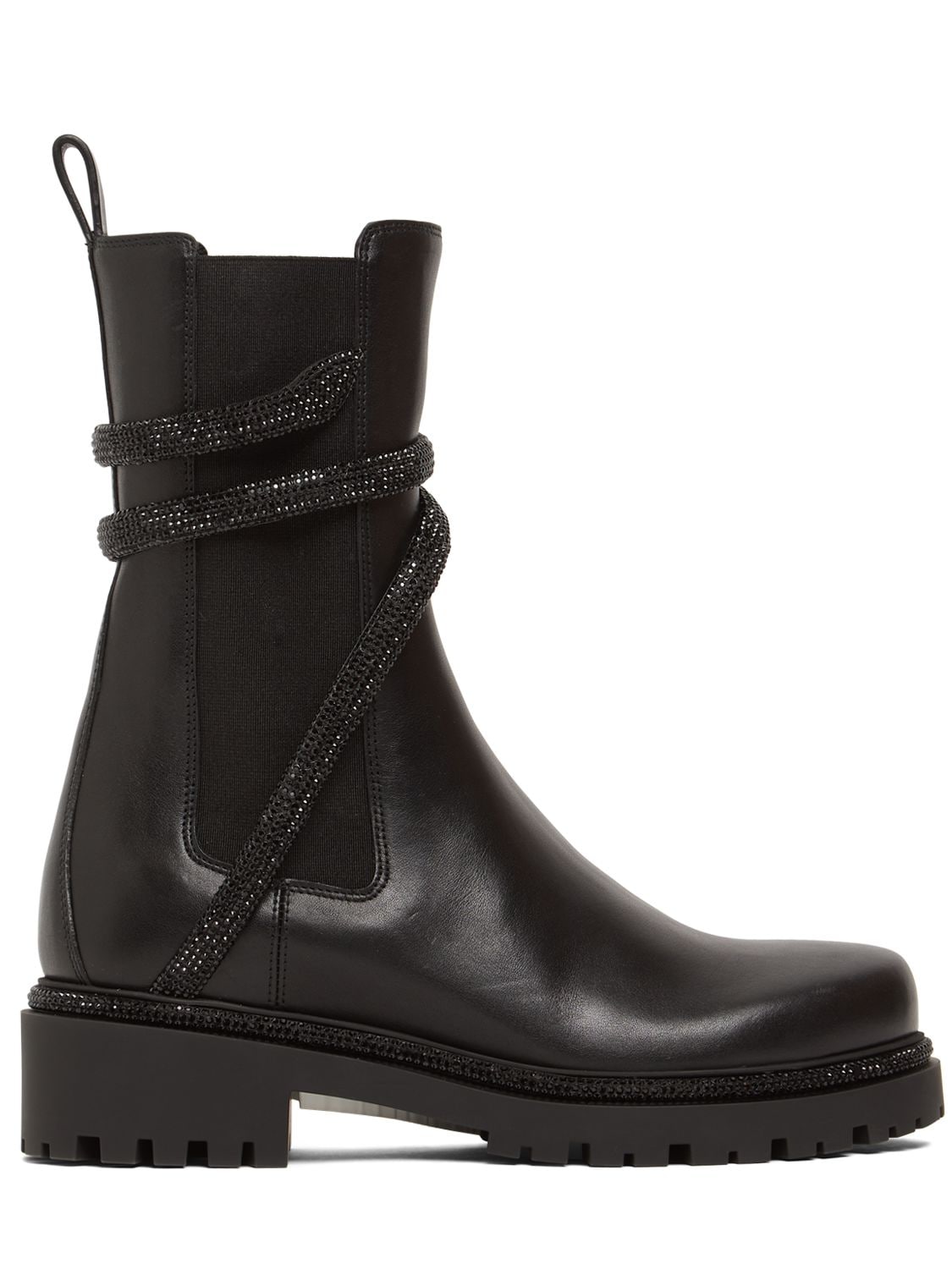 RENÉ CAOVILLA 40MM EMBELLISHED LEATHER CHELSEA BOOTS