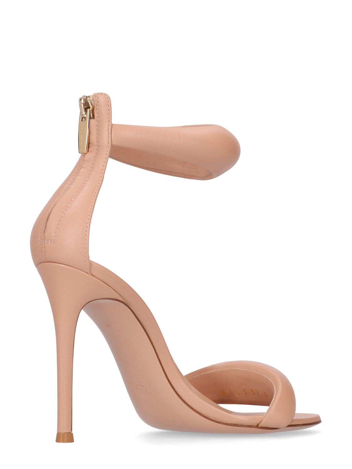 Shop Gianvito Rossi 105mm Bijoux Padded Leather Sandals In Nude