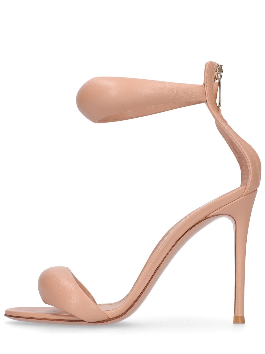Gianvito Rossi 105mm Bijoux Padded Leather Sandals In Nude