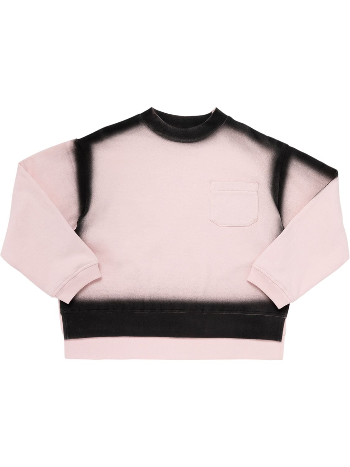 Marni Junior Kids' Spray Paint Effect Cotton Sweatshirt In Pink,black