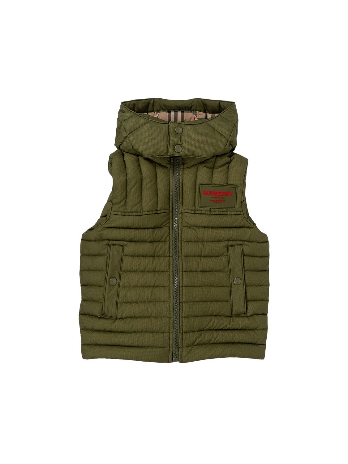 Quilted Puffer Vest W/ Logo Patch