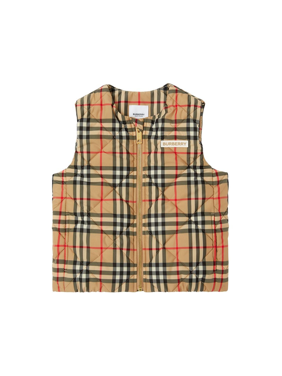 BURBERRY CHECK PRINT QUILTED gilet