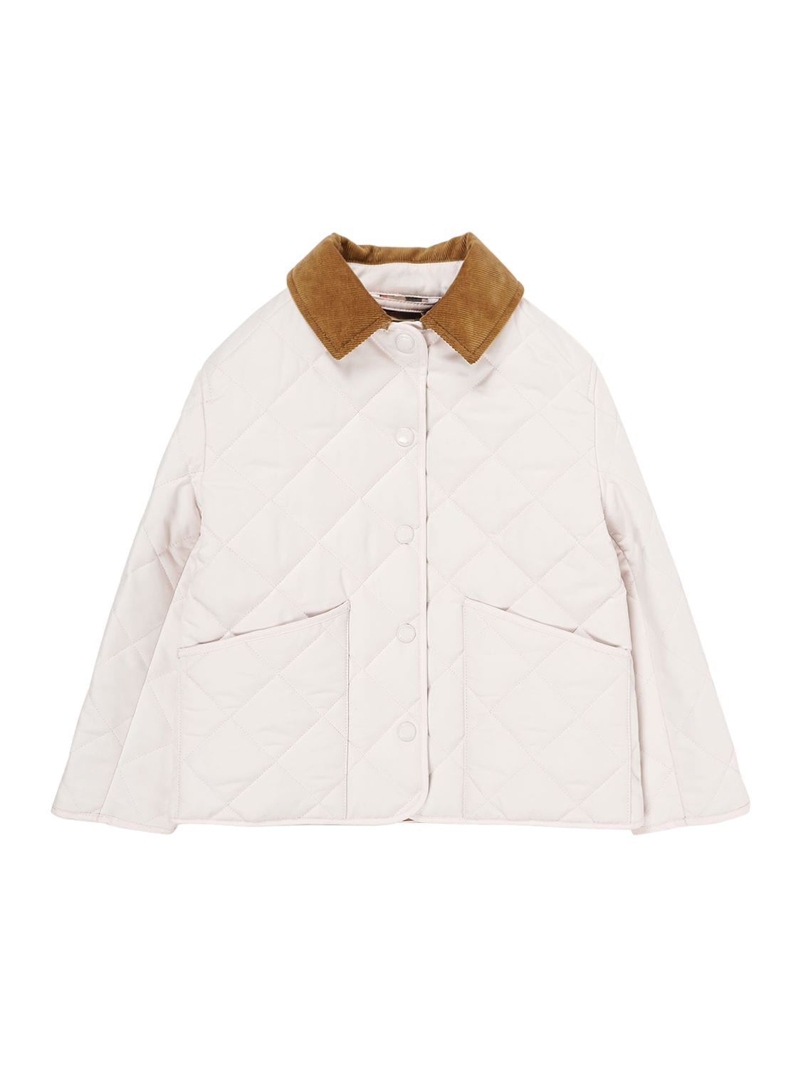 Burberry Kids' Quilted Jacket W/ Check Lining In Beige