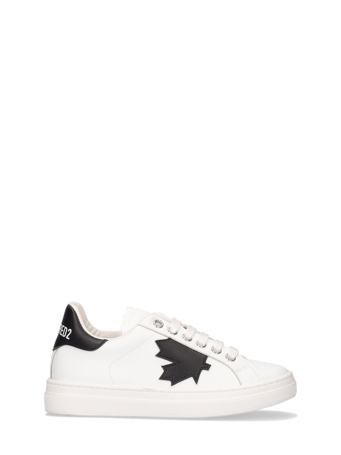 Recycled Faux Leather Lace-up Sneakers