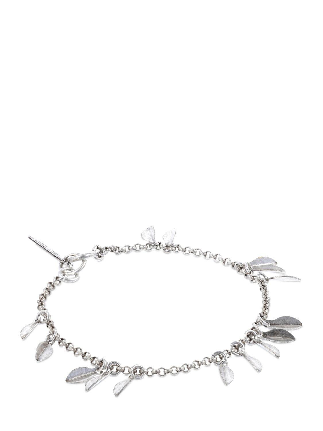 Shop Isabel Marant Shiny Lea Chain Bracelet In Silver
