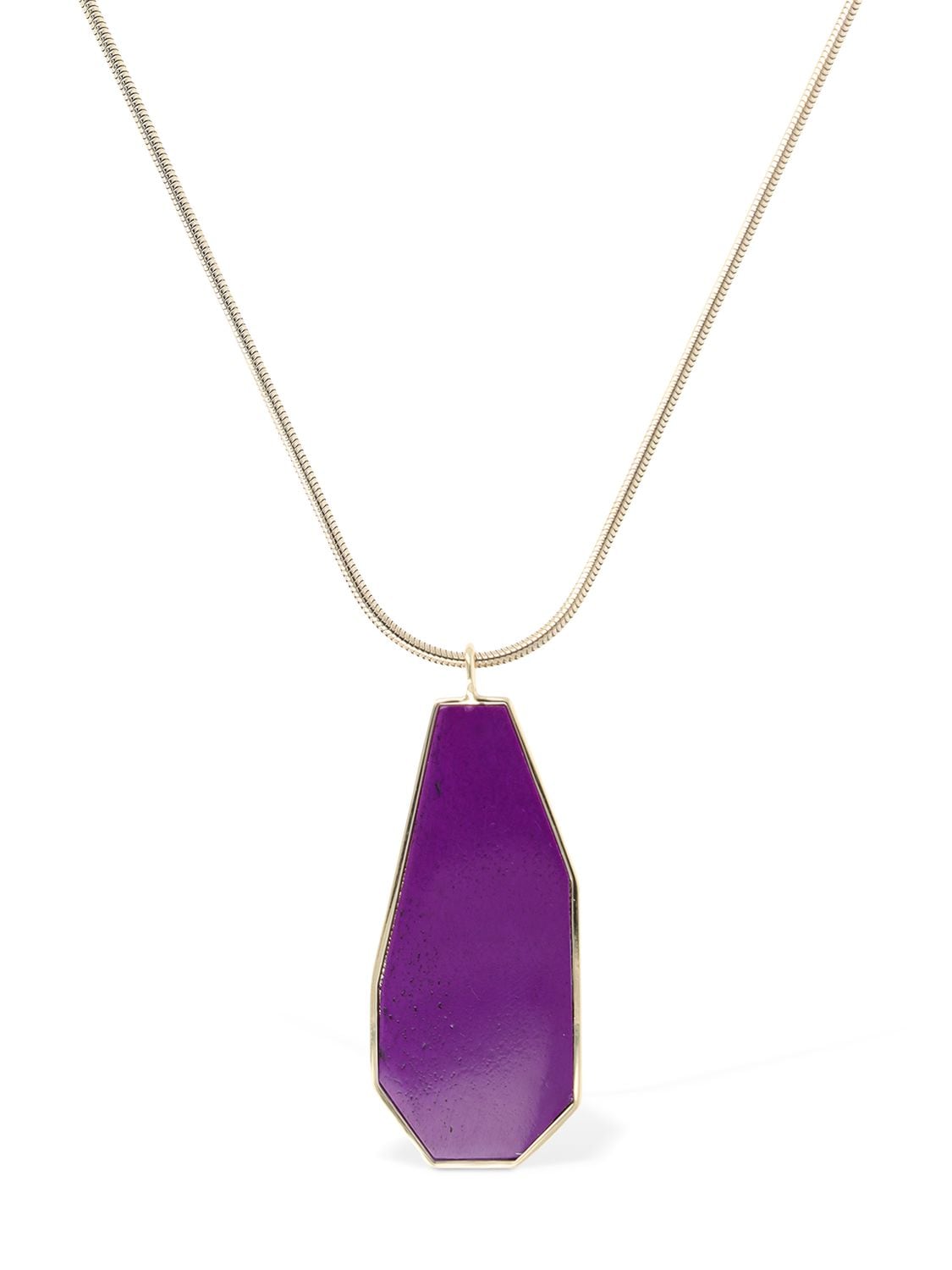 Isabel Marant To Dance Charm Long Necklace In Plum,gold