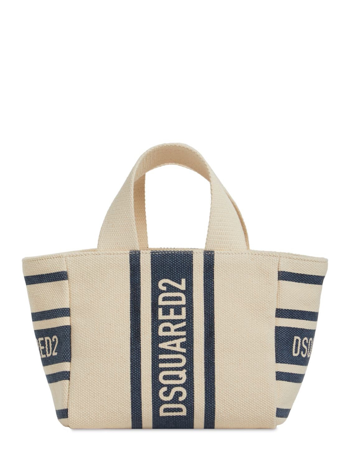 Dsquared2 - Dsquared2 canvas top handle bag - Ivory/Blue | Luisaviaroma