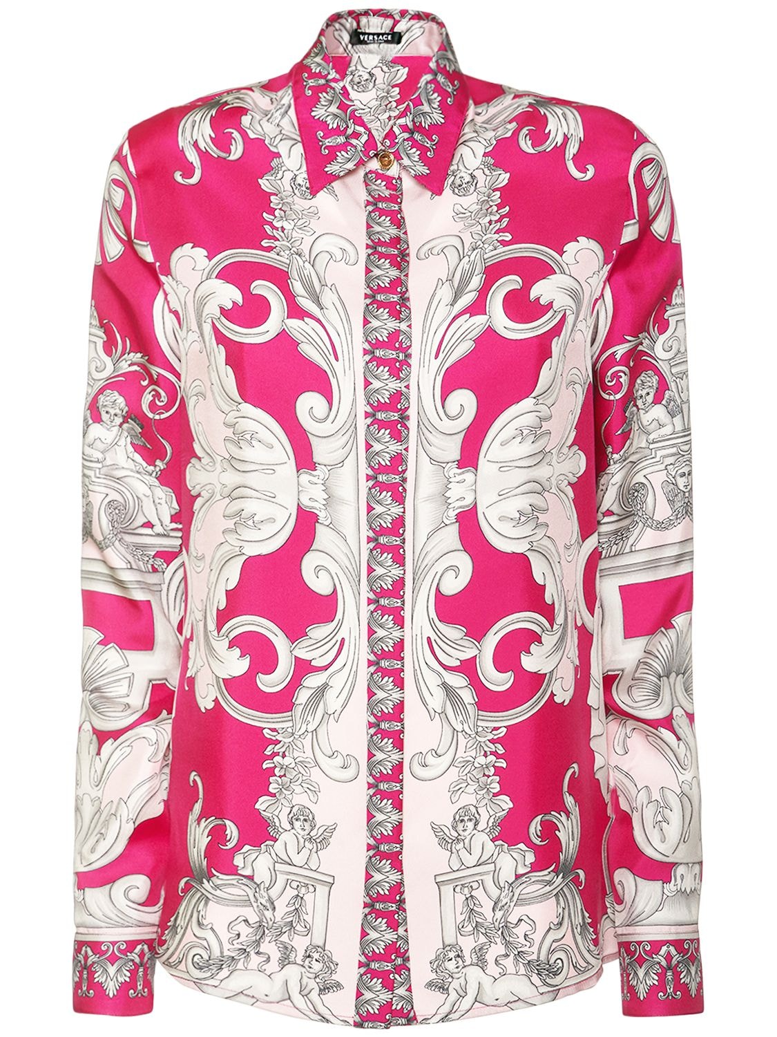 Barocco Printed Silk Twill Shirt