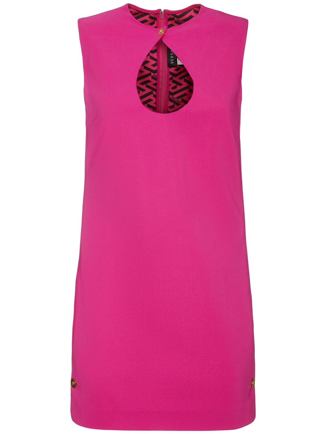 VERSACE CADY CUT OUT SLEEVELESS MINI DRESS