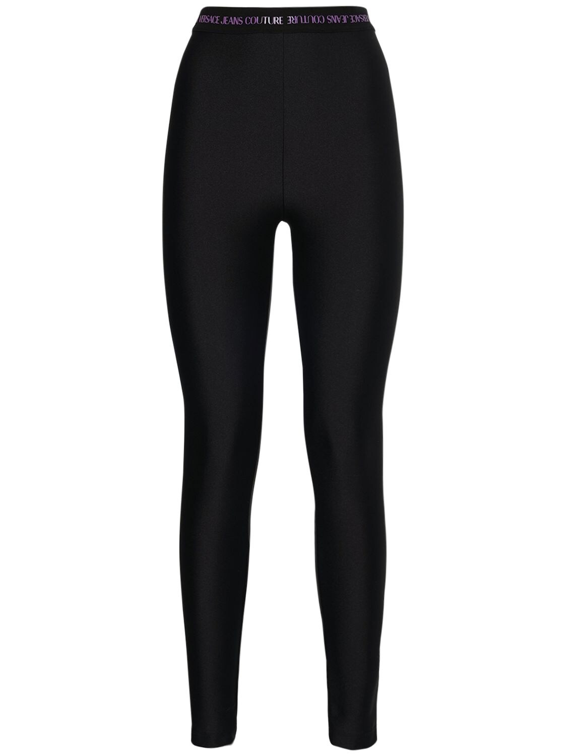 Versace Jeans Couture LYCRA SHINY - Leggings - Trousers - black 