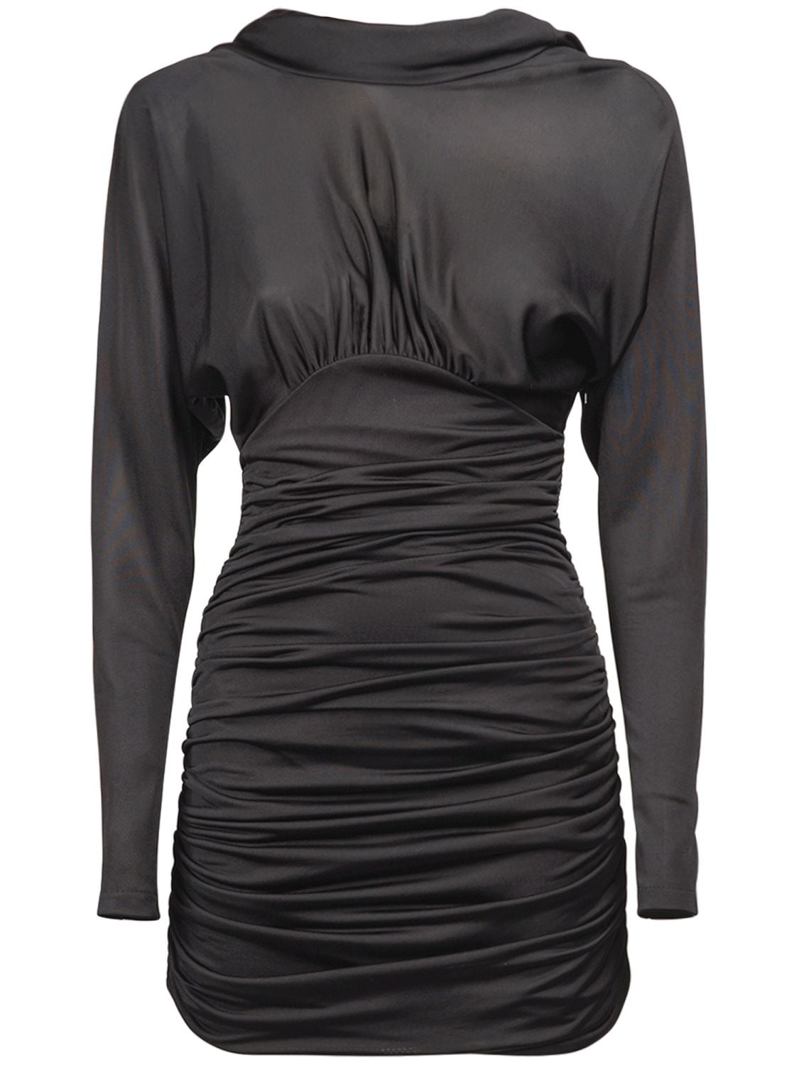 Shop Saint Laurent Jersey Mini Dress In Black