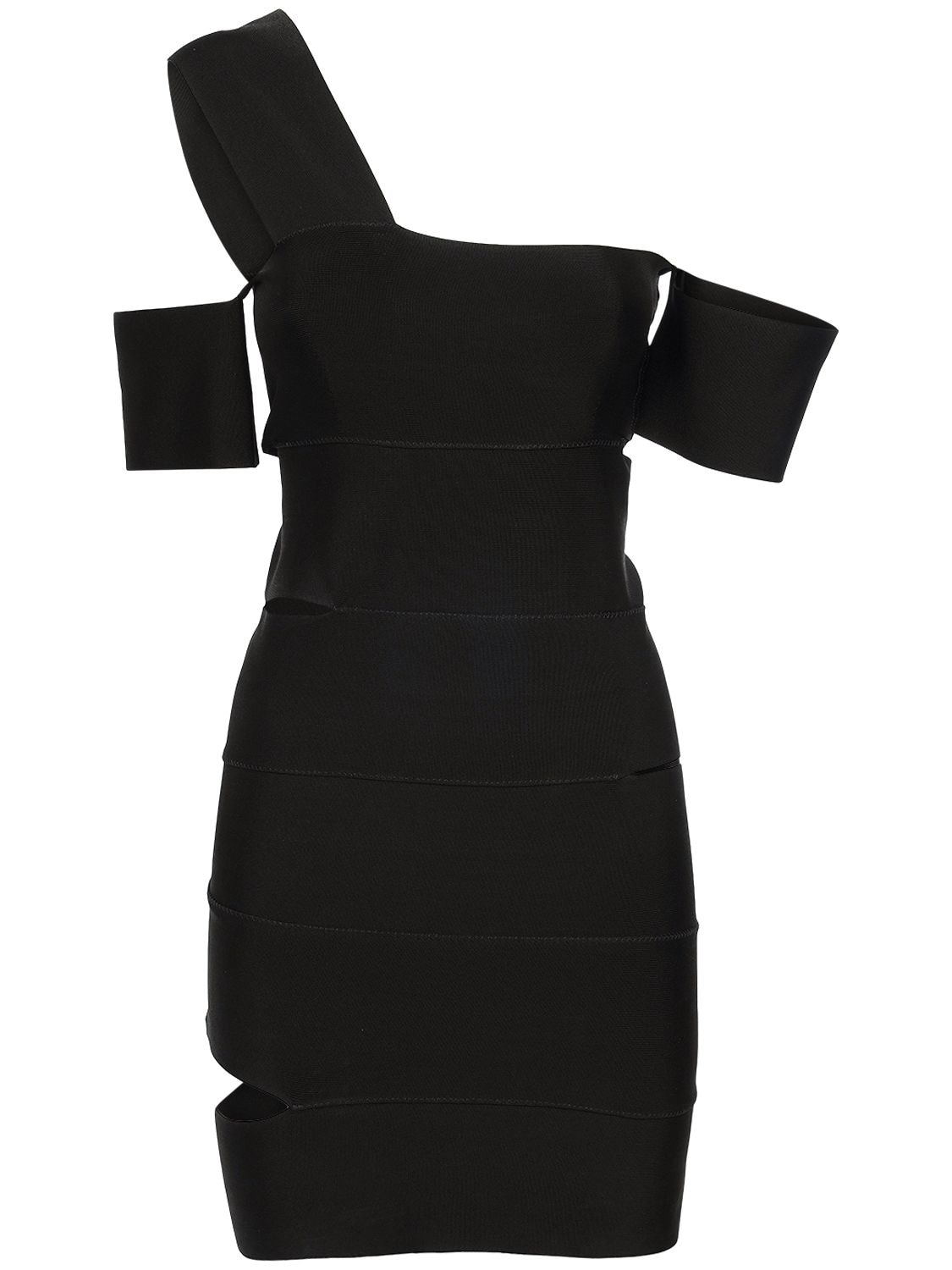 Alexander McQueen - Bandage knitted mini dress - Black | Luisaviaroma