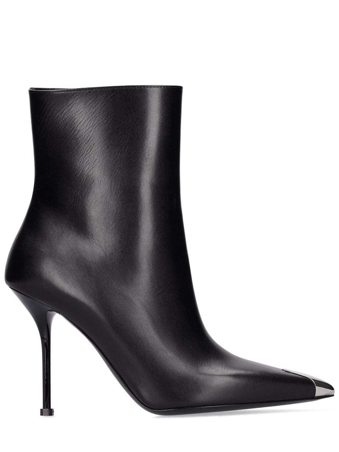 ALEXANDER MCQUEEN 105MM PUNK LEATHER ANKLE BOOTS