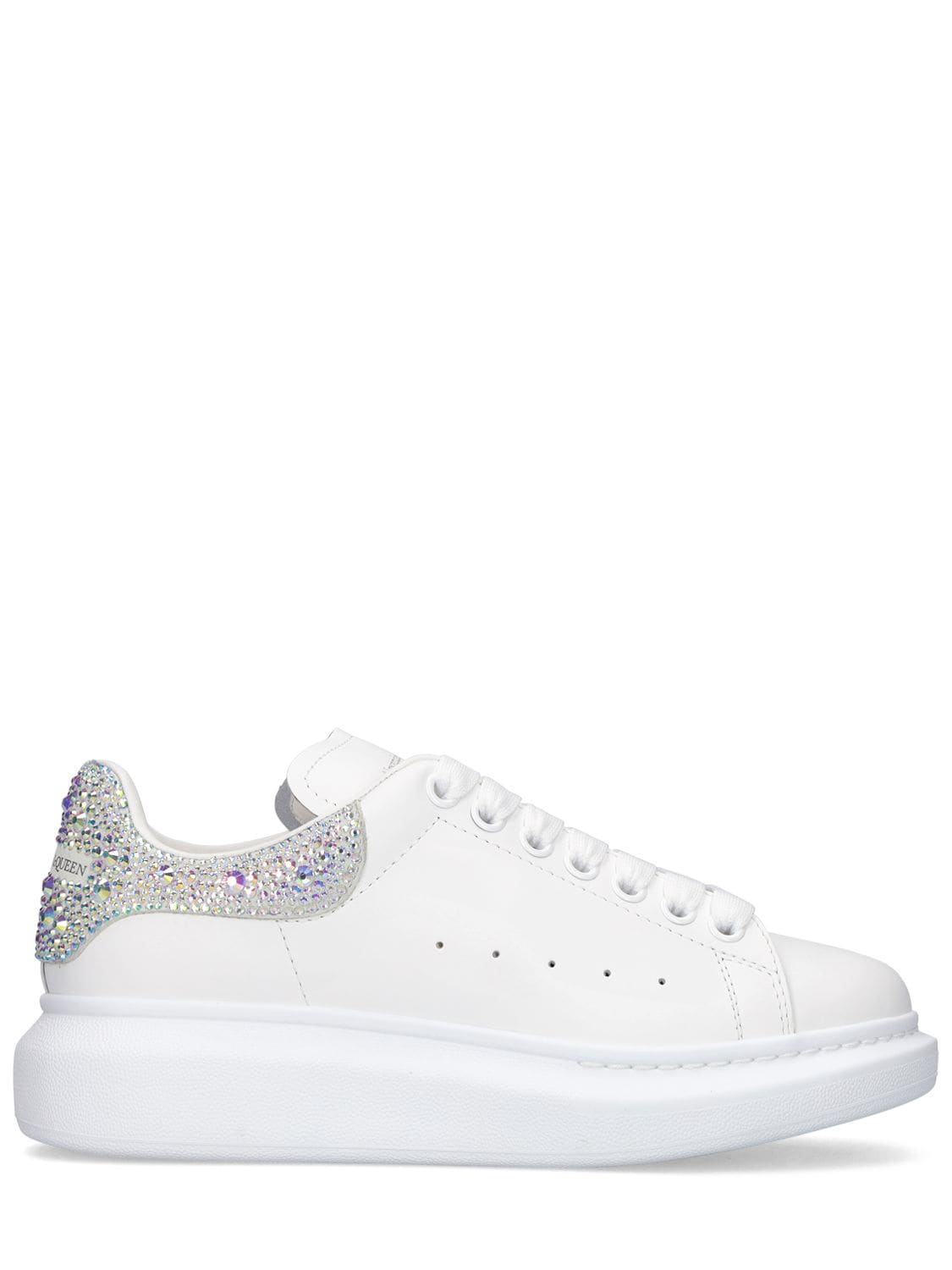 Alexander Mcqueen 45mm Leather Sneakers In White