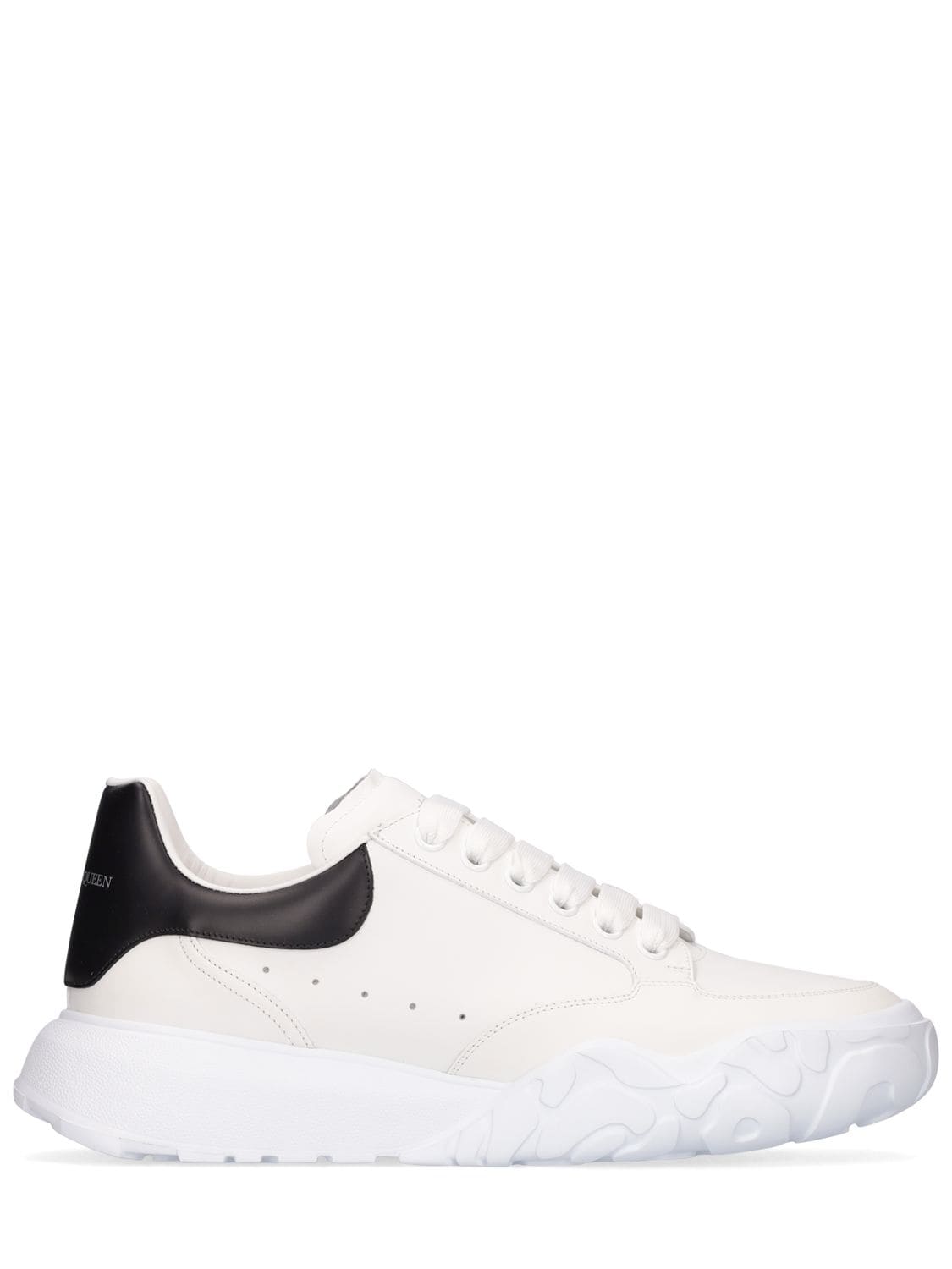 Alexander Mcqueen 40mm Oversized Court Leather Trainers In White ...