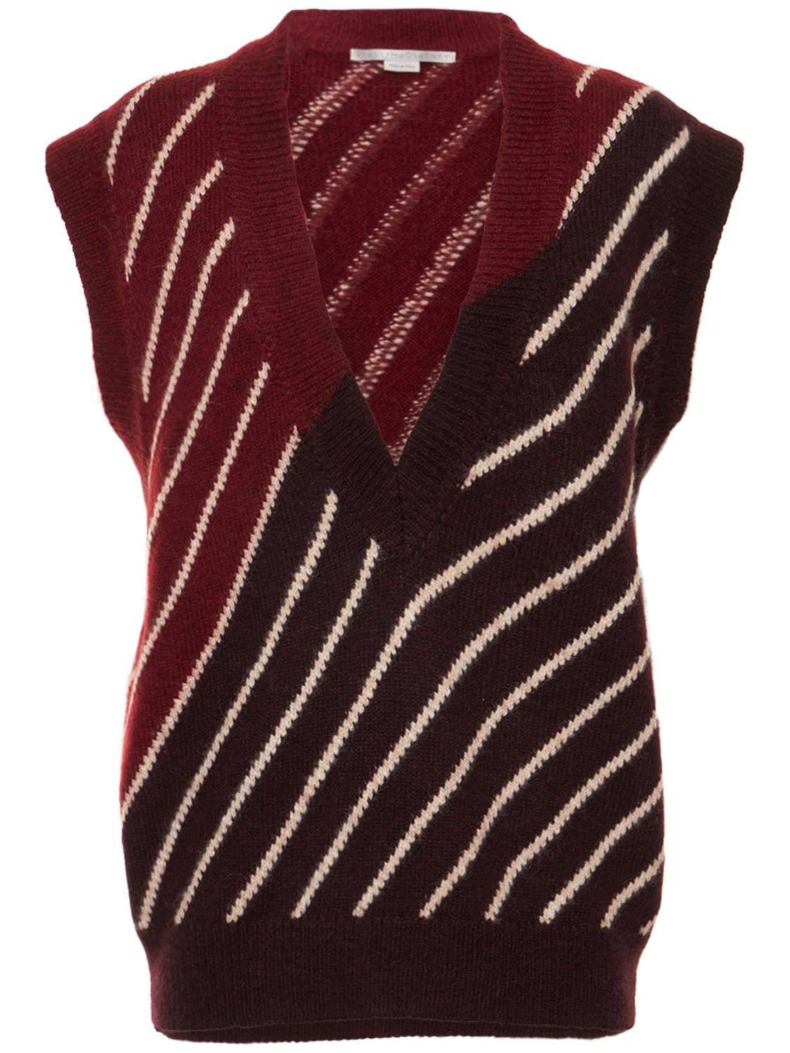 STELLA MCCARTNEY Alpaca Blend Striped Knit Vest