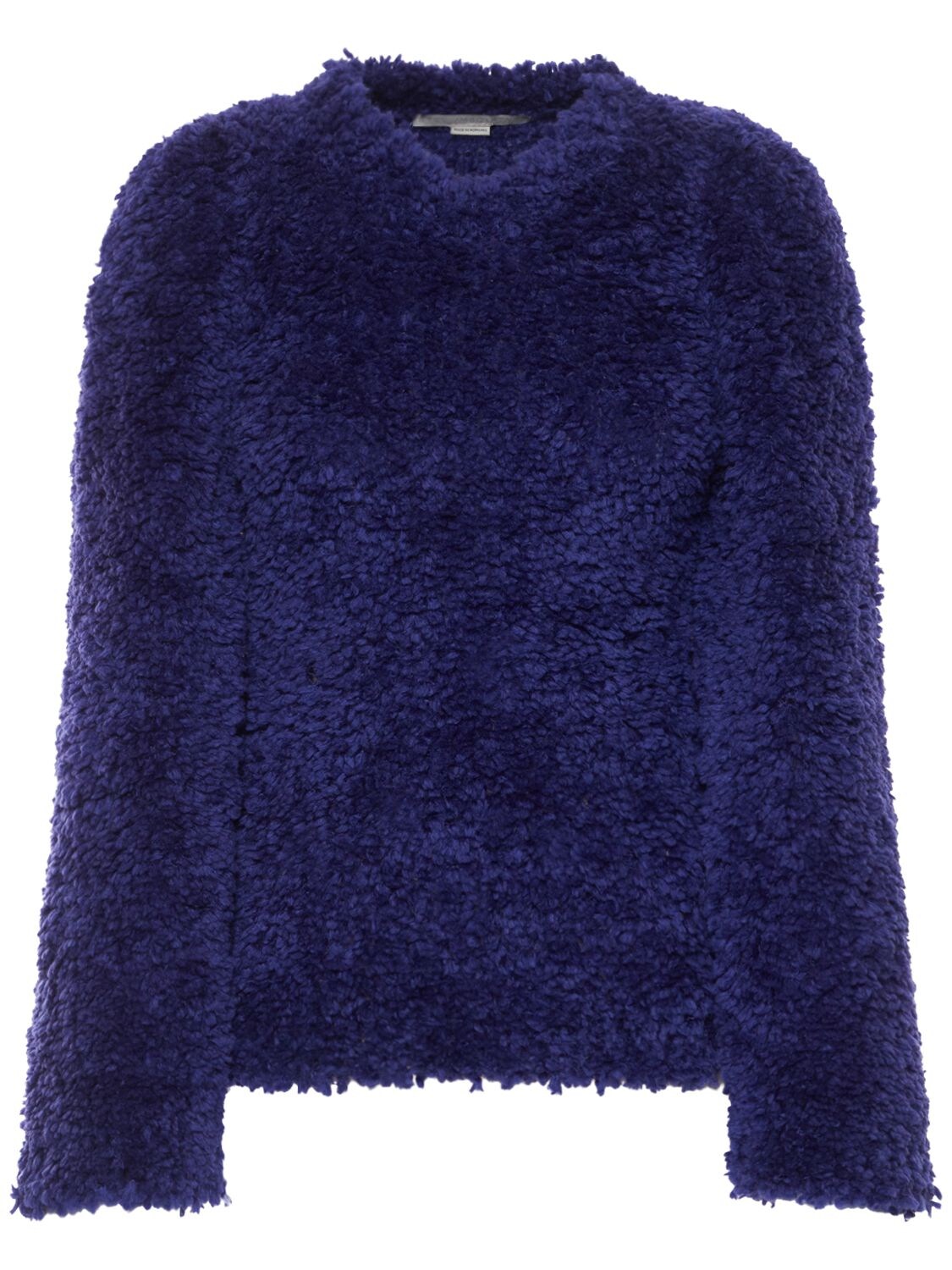 STELLA MCCARTNEY Furry Wool Blend Knit Crop Sweater