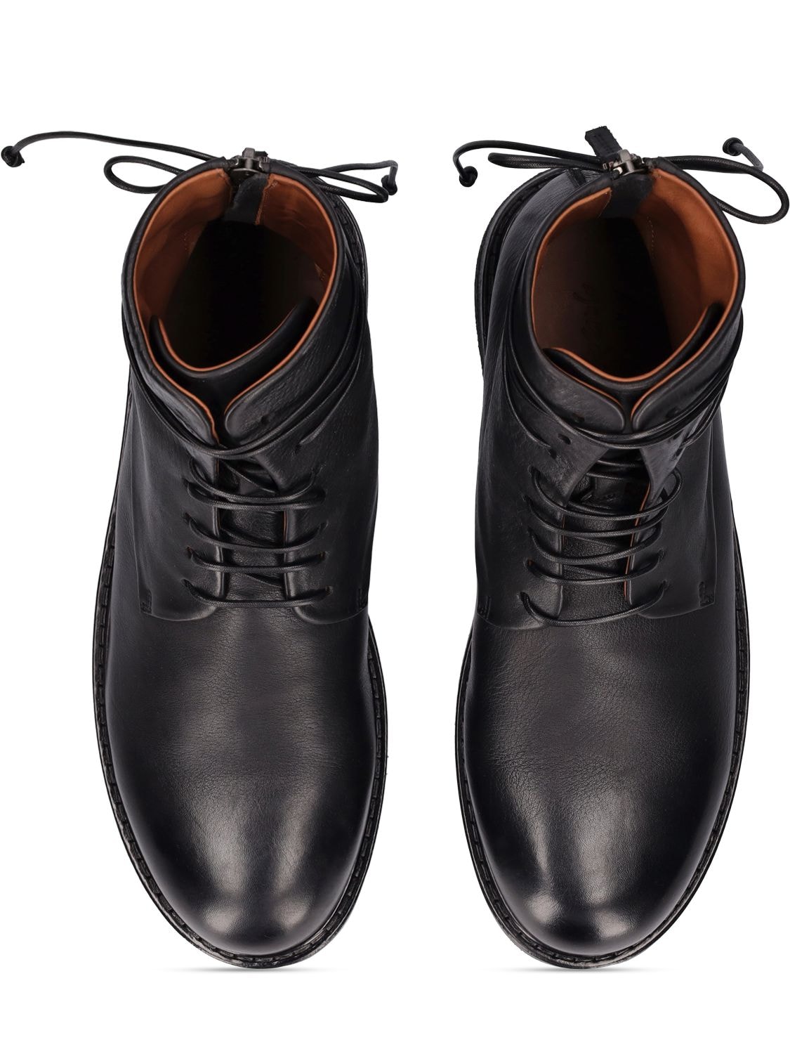 Shop Marsèll Parrucca Leather Lace-up Boots In Black