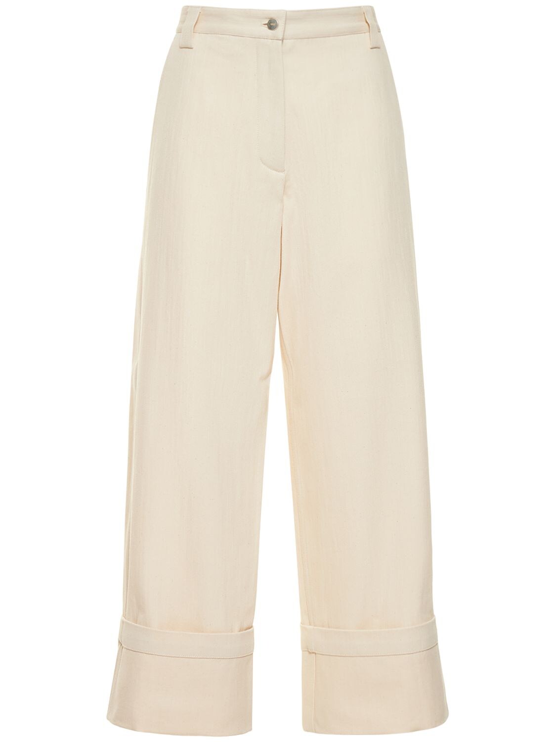 MONCLER GENIUS WIDE LEG COTTON PANTS