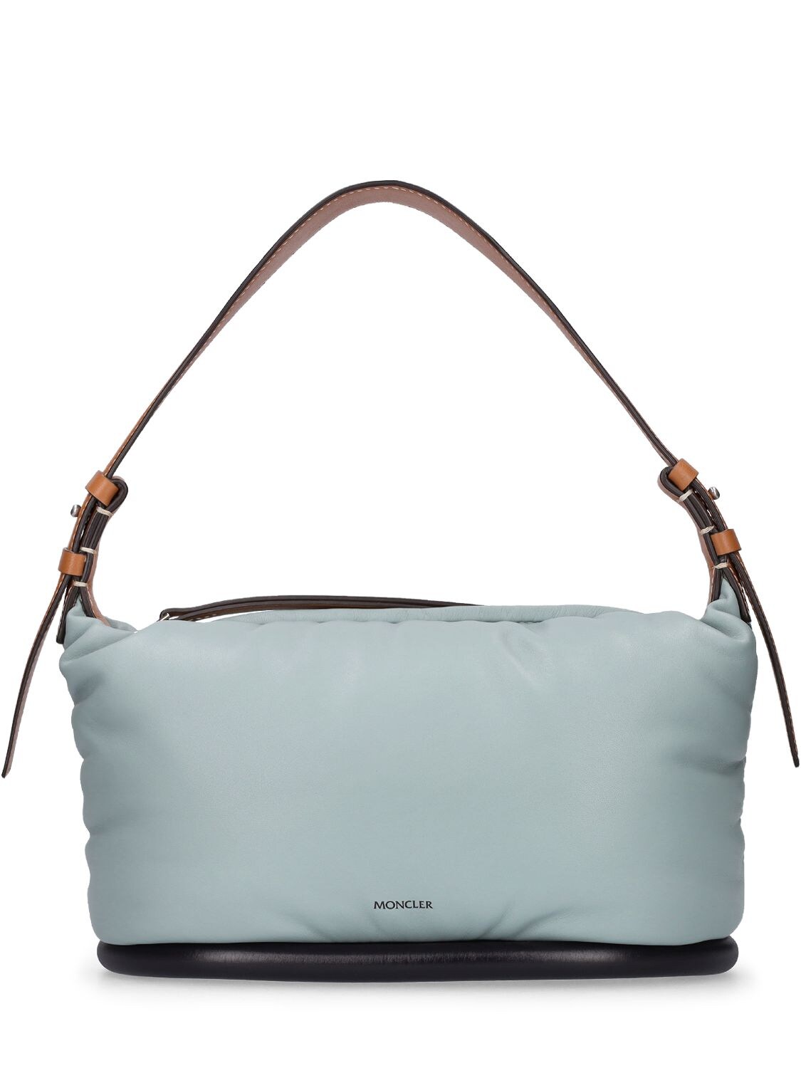 Moncler Genius Frisson Leather Shoulder Bag In Light Blue