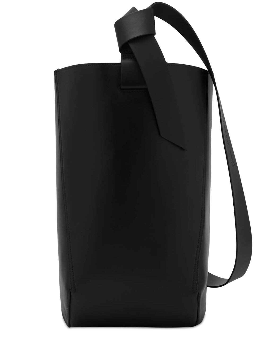 Lanvin Hobo Tie Leather Shoulder Bag - Black