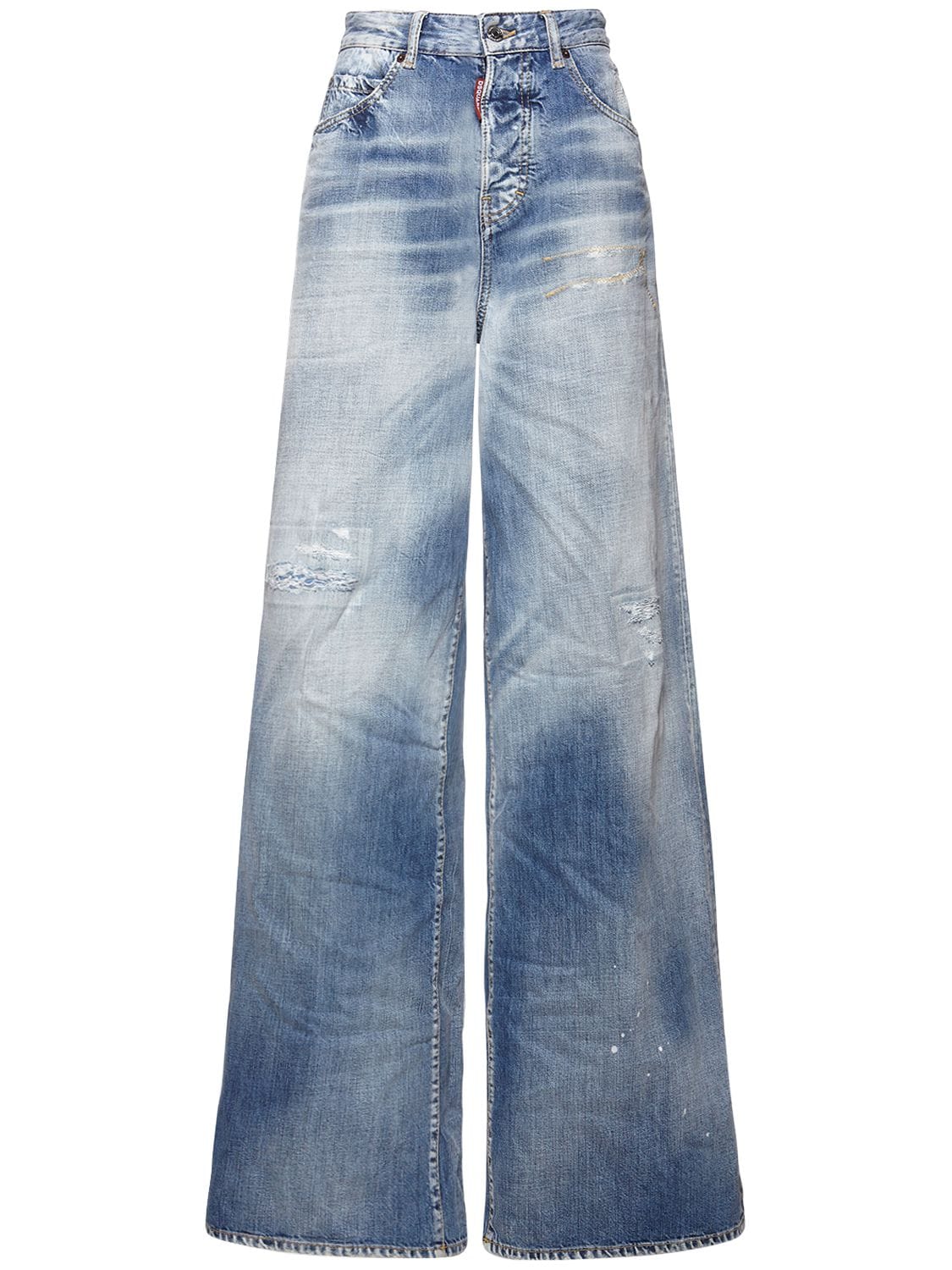 Dsquared2 - Traveler washed cotton denim wide jeans - Blue | Luisaviaroma