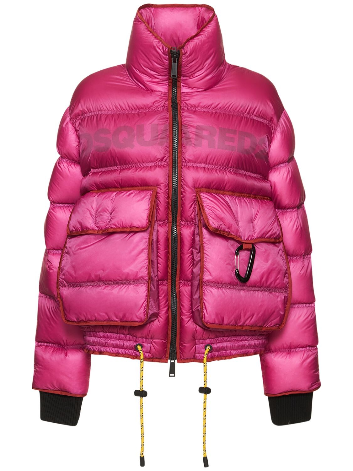Sheer Quilted Nylon Down Jacket W/ Logo