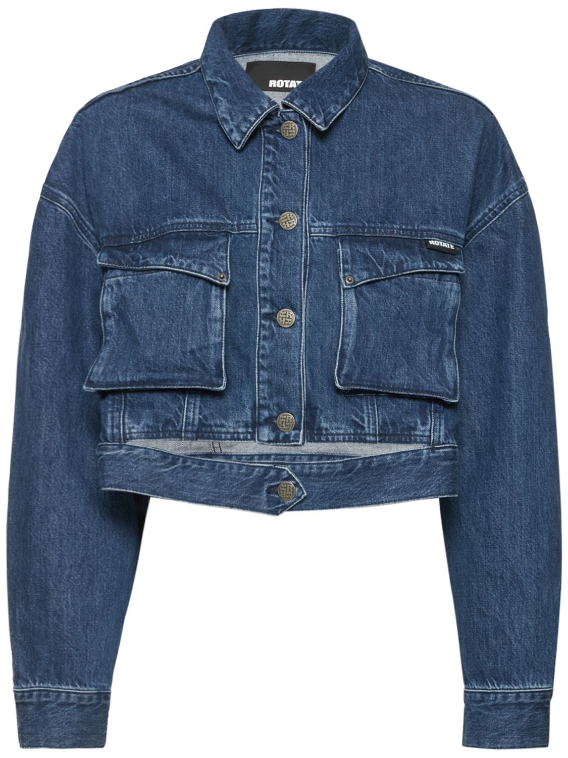 ROTATE BIRGER CHRISTENSEN SENNA COTTON DENIM JACKET