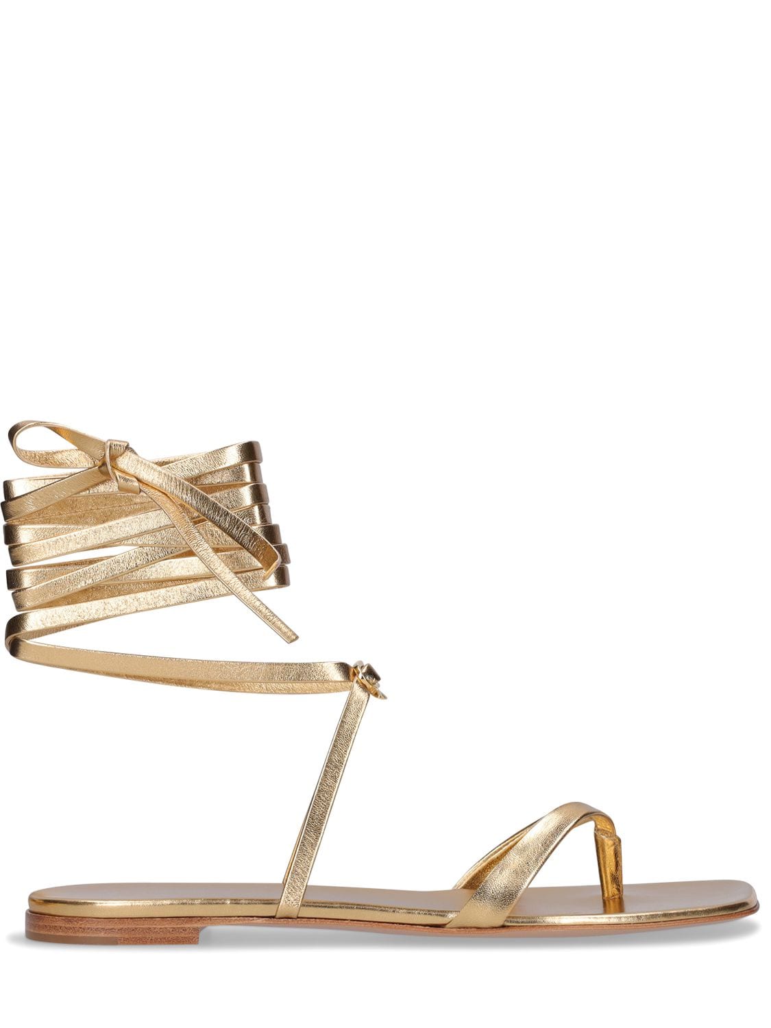 10mm Ribbon Gladiator Metallic Sandals – LuxSeeker The UK Luxury ...