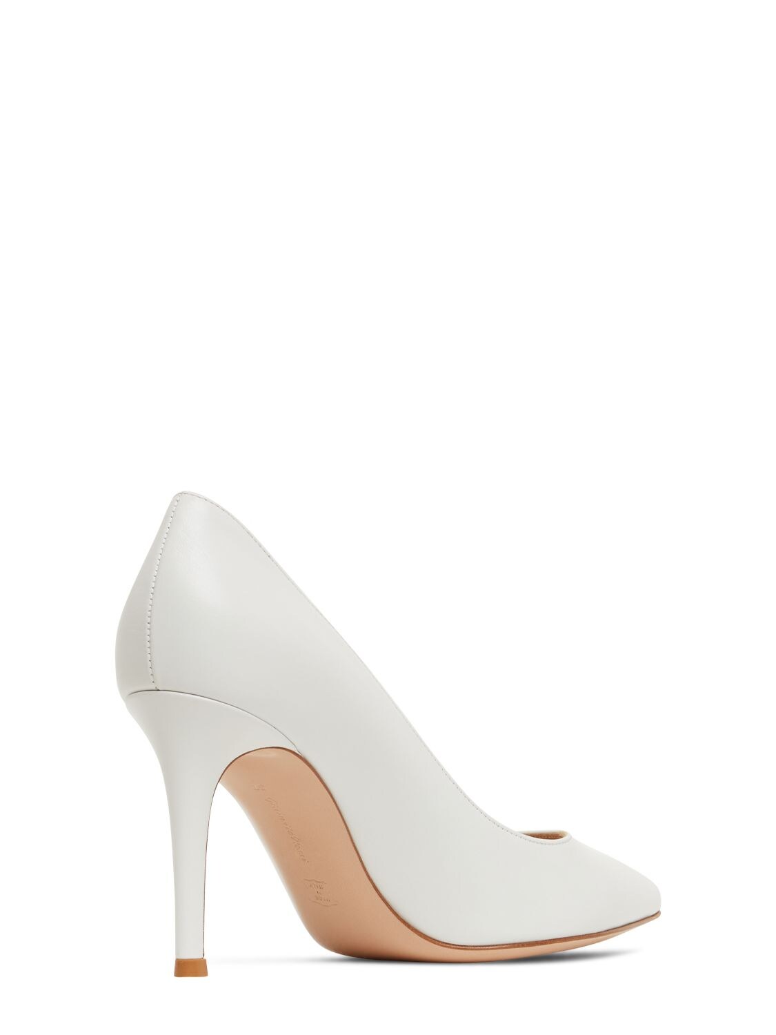 Shop Gianvito Rossi 85mm Gianvito Leather Pumps In White