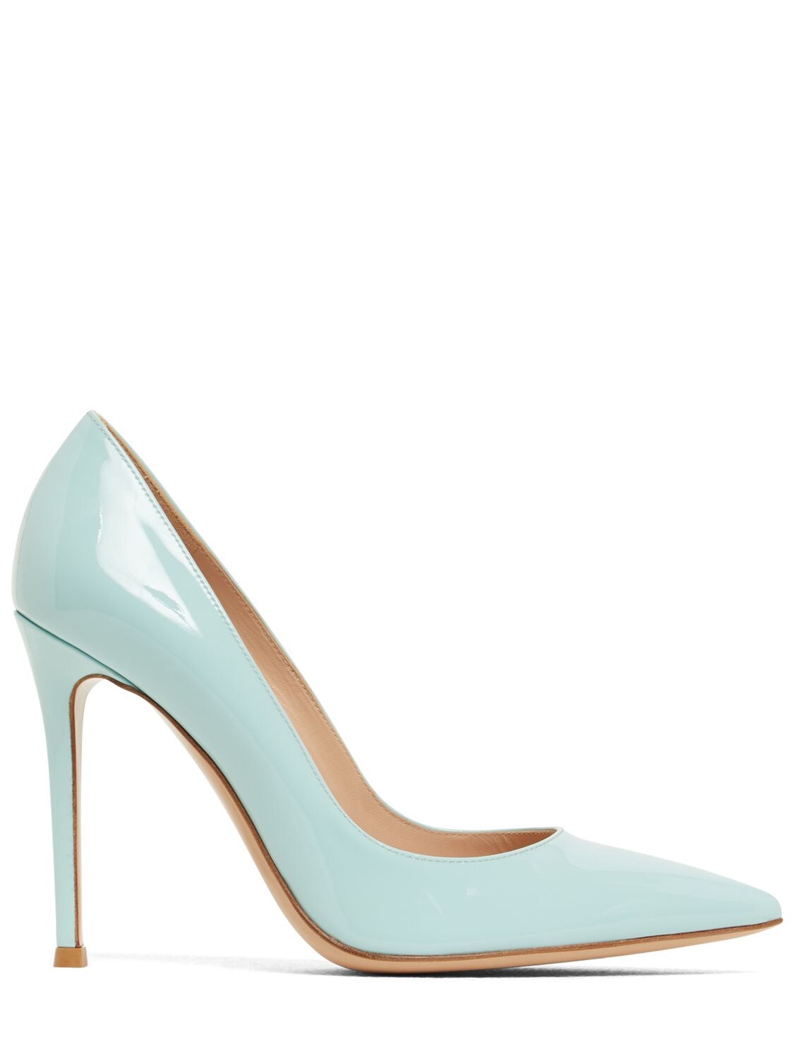 Gianvito Rossi 105mm Gianvito Patent Leather Pumps In Light Blue | ModeSens