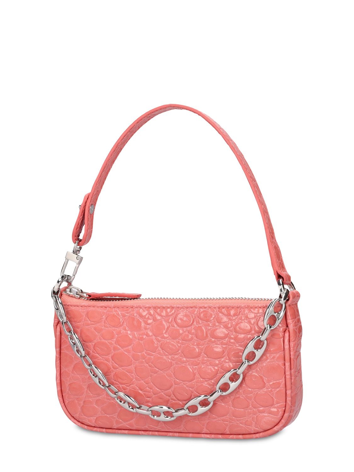 By Far Croc embossed Top handle Shoulder Mini bag