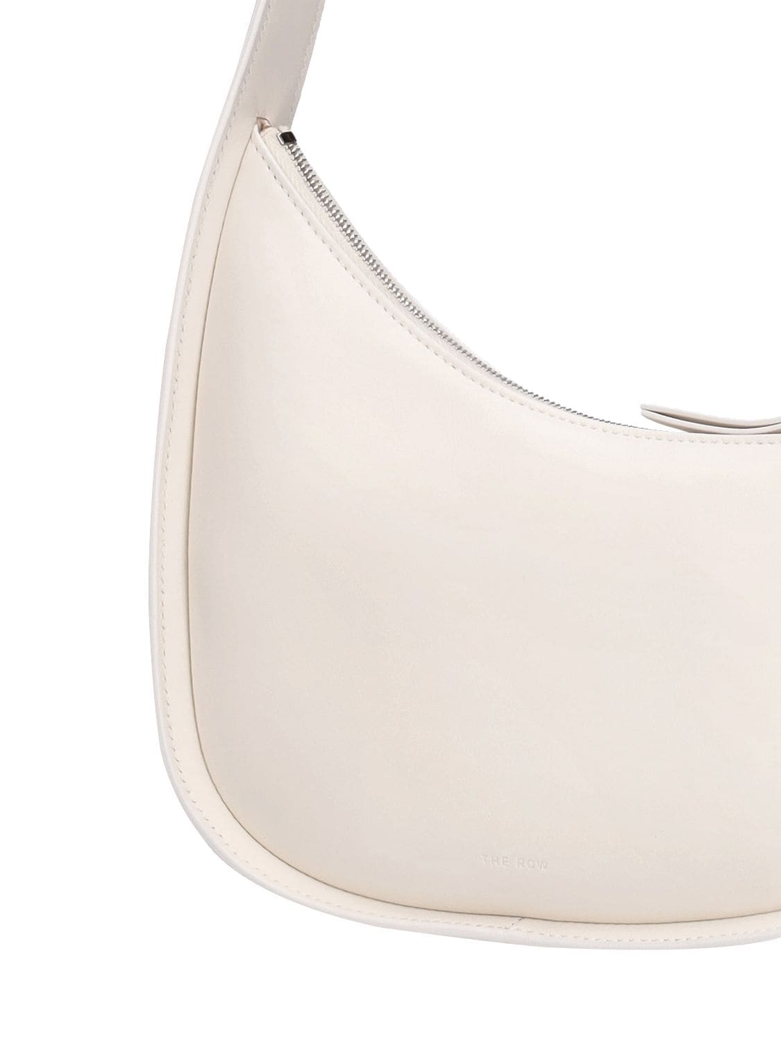 Shop The Row Smooth Leather Half Moon Shoulder Bag In New Ivory Pld