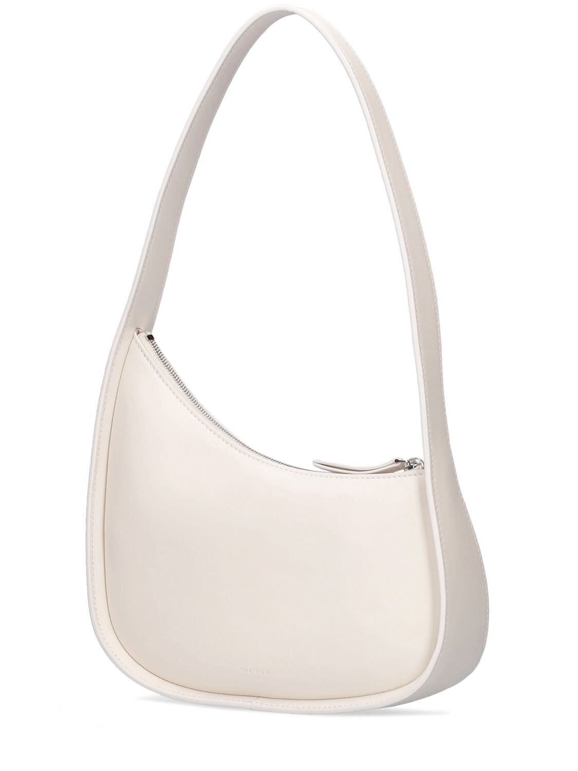 Shop The Row Smooth Leather Half Moon Shoulder Bag In New Ivory Pld