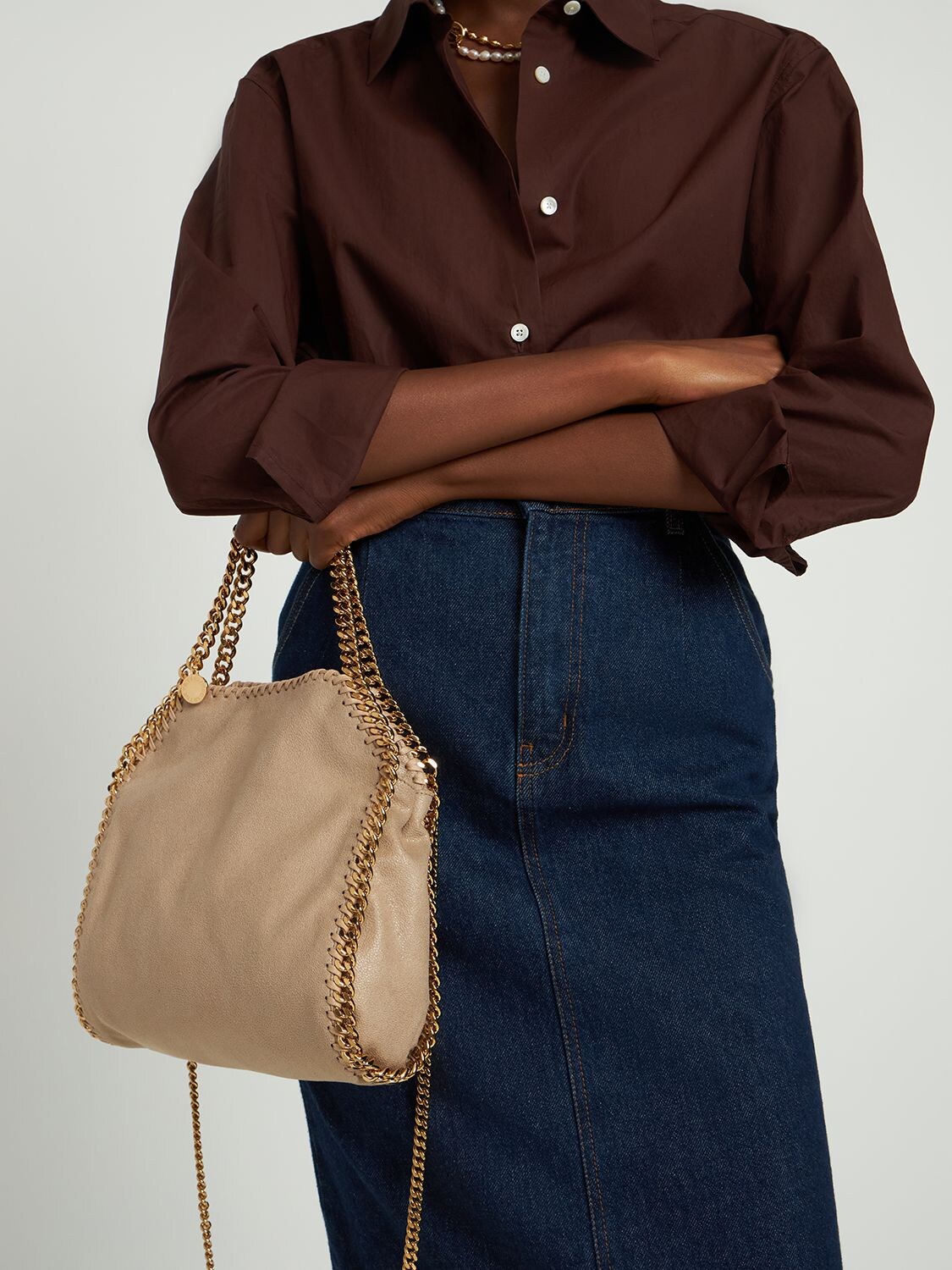 Stella McCartney Mini 3chain Falabella Faux Deer Tote Bag