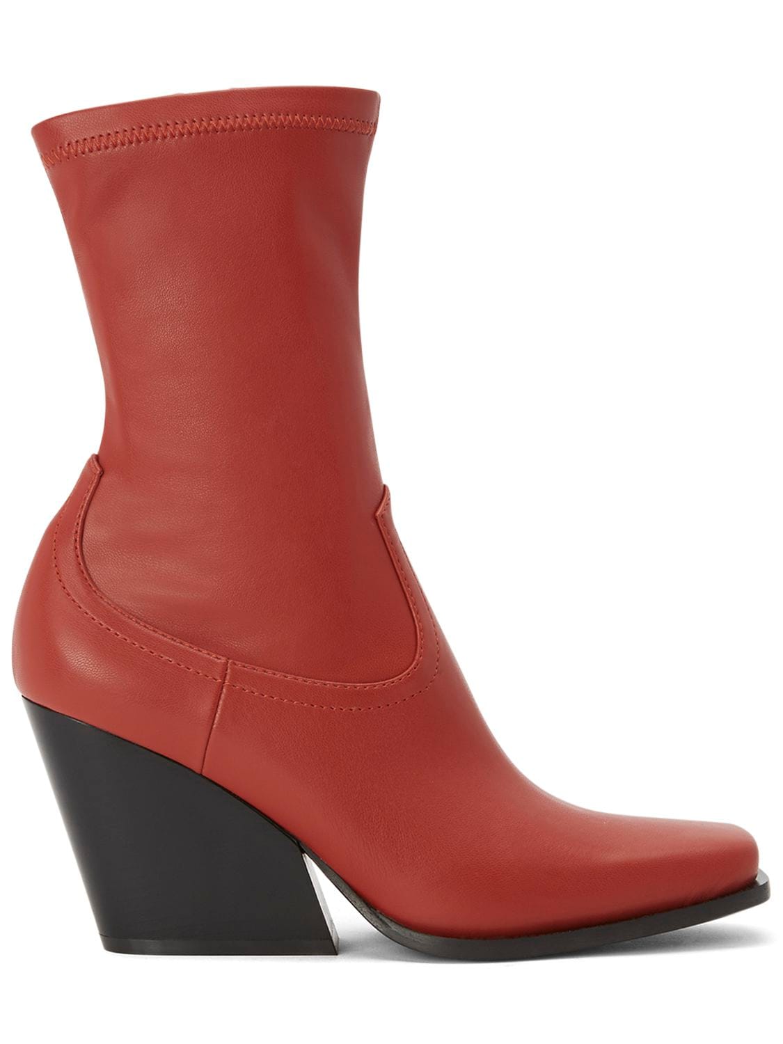 STELLA MCCARTNEY 90MM COWBOY FAUX LEATHER ANKLE BOOTS