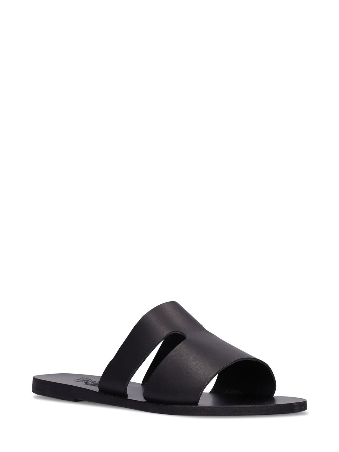 Ancient Greek Sandals 10mm Apteros Leather Sandals In Black | ModeSens
