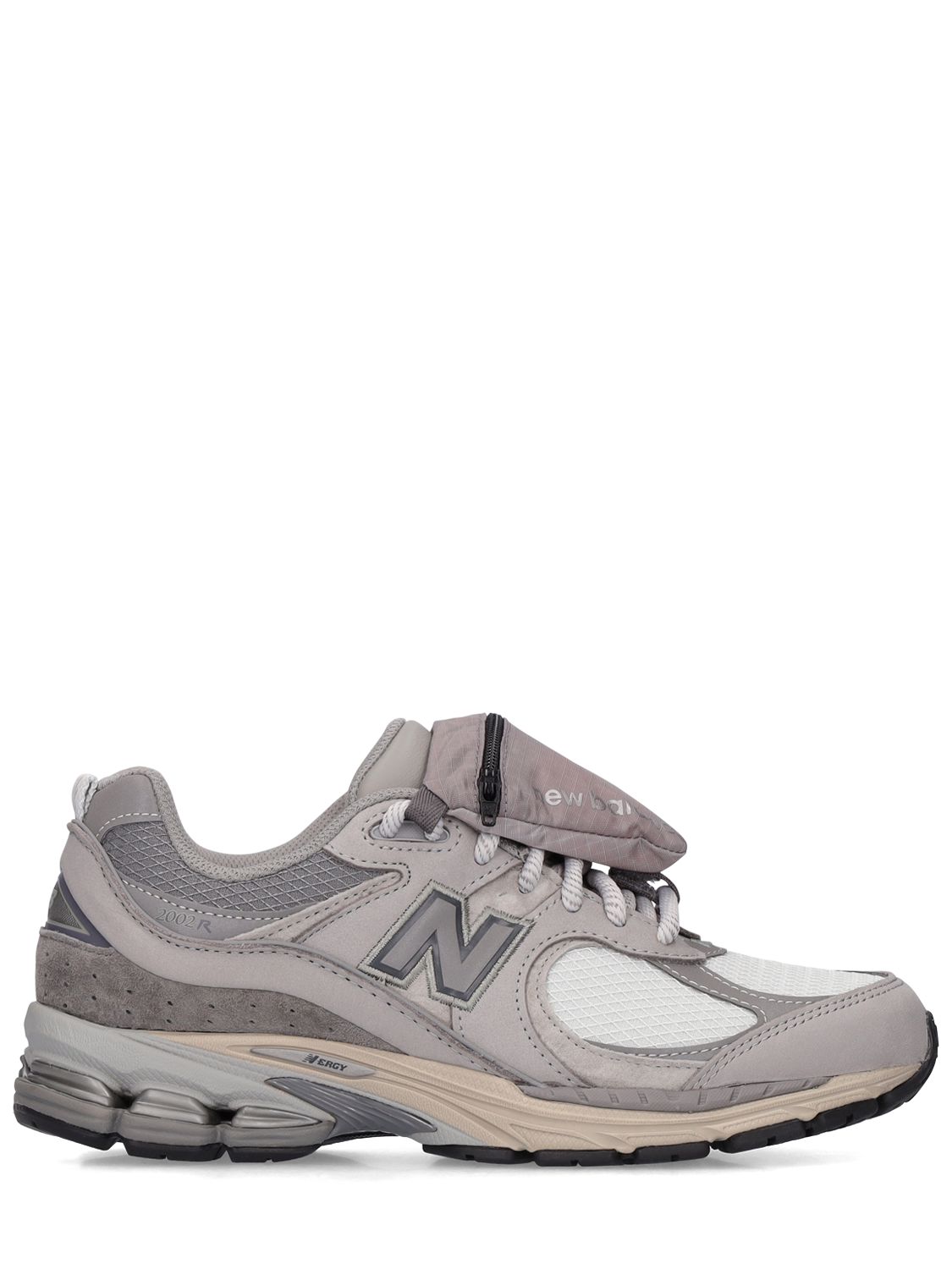 New Balance 2002 leather & mesh sneakers Dark Grey Luisaviaroma
