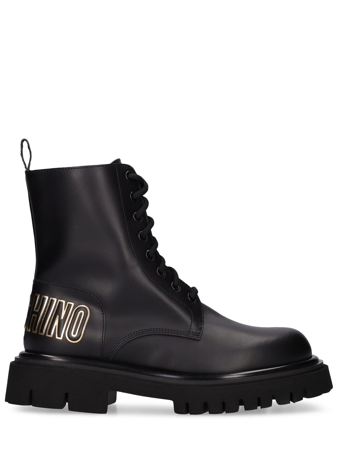 MOSCHINO 45mm Leather Combat Boots