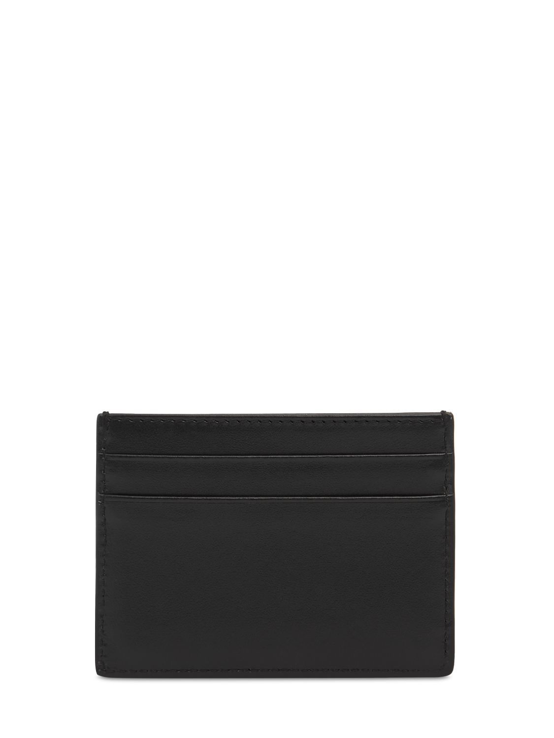 Shop Dolce & Gabbana Dg Smooth Leather Card Holder In Black