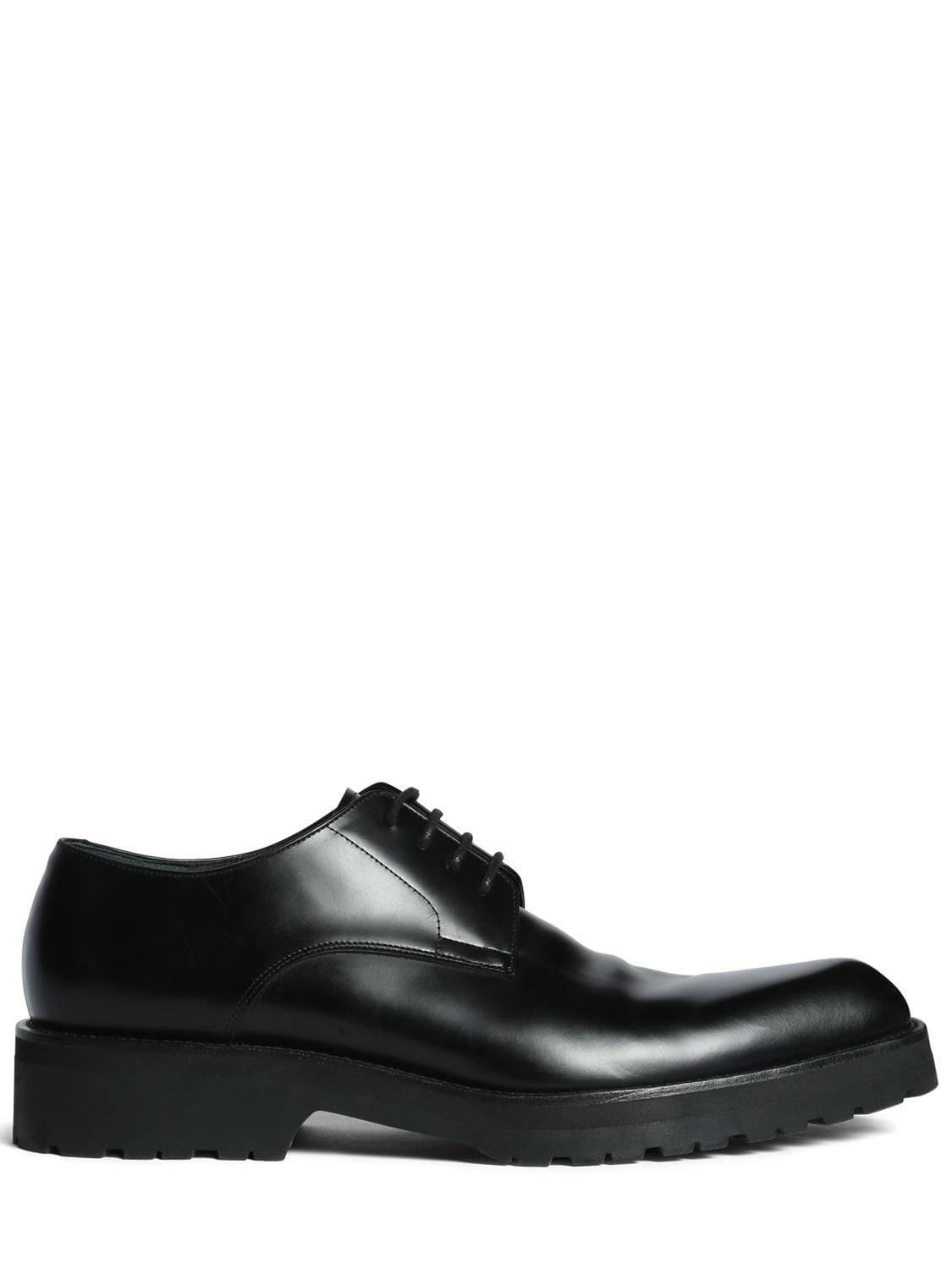 Dries Van Noten - Leather lace-up derby shoes - Black | Luisaviaroma