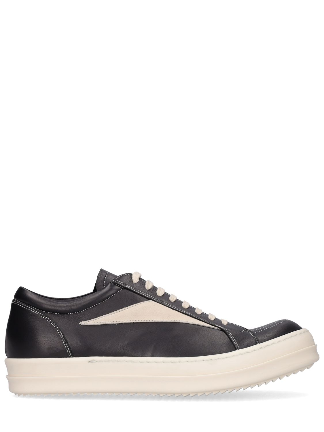 Rick Owens Vintage Leather Sneakers In Black