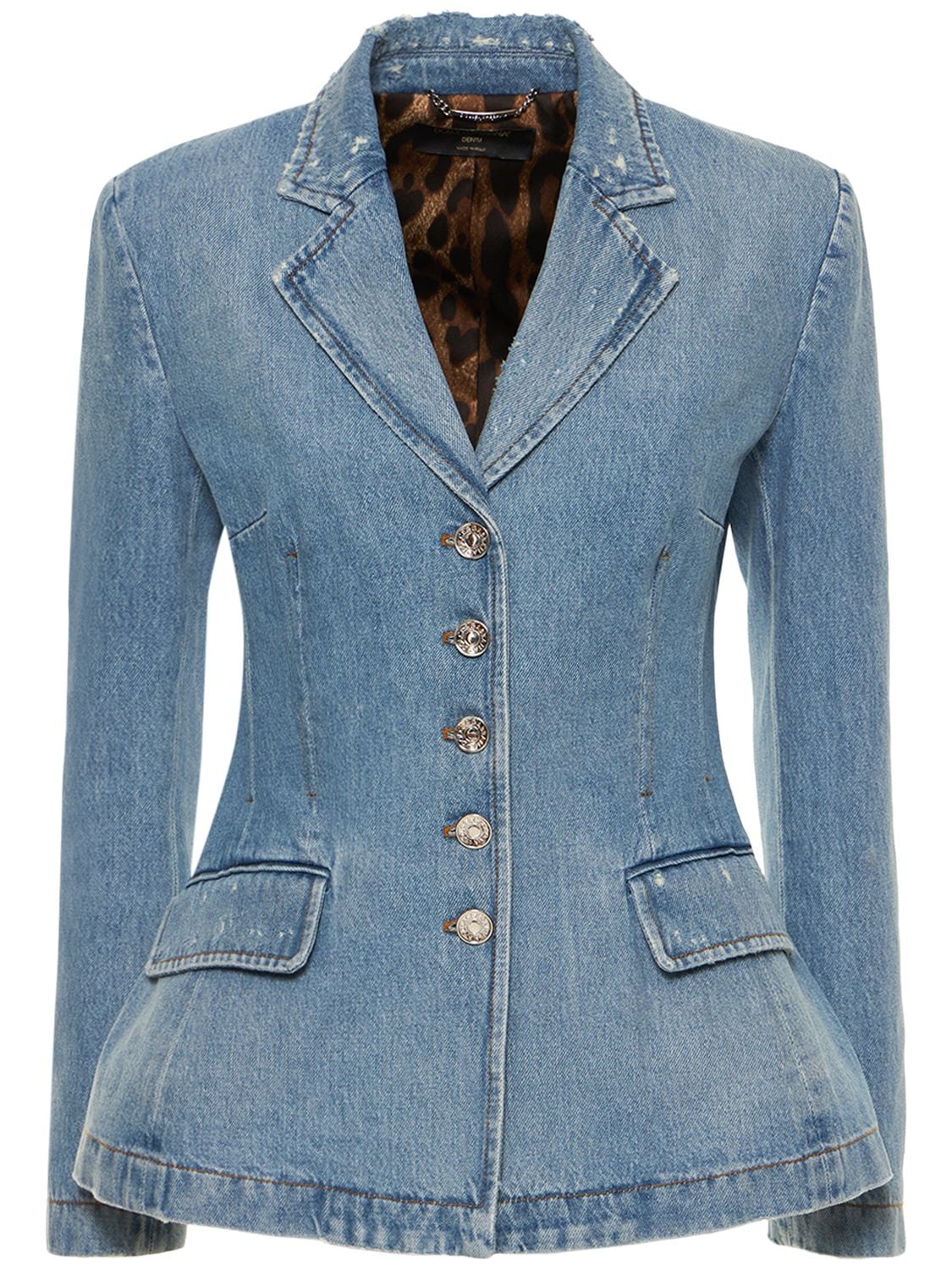 Dolce & Gabbana - Fitted cotton denim blazer - Denim | Luisaviaroma