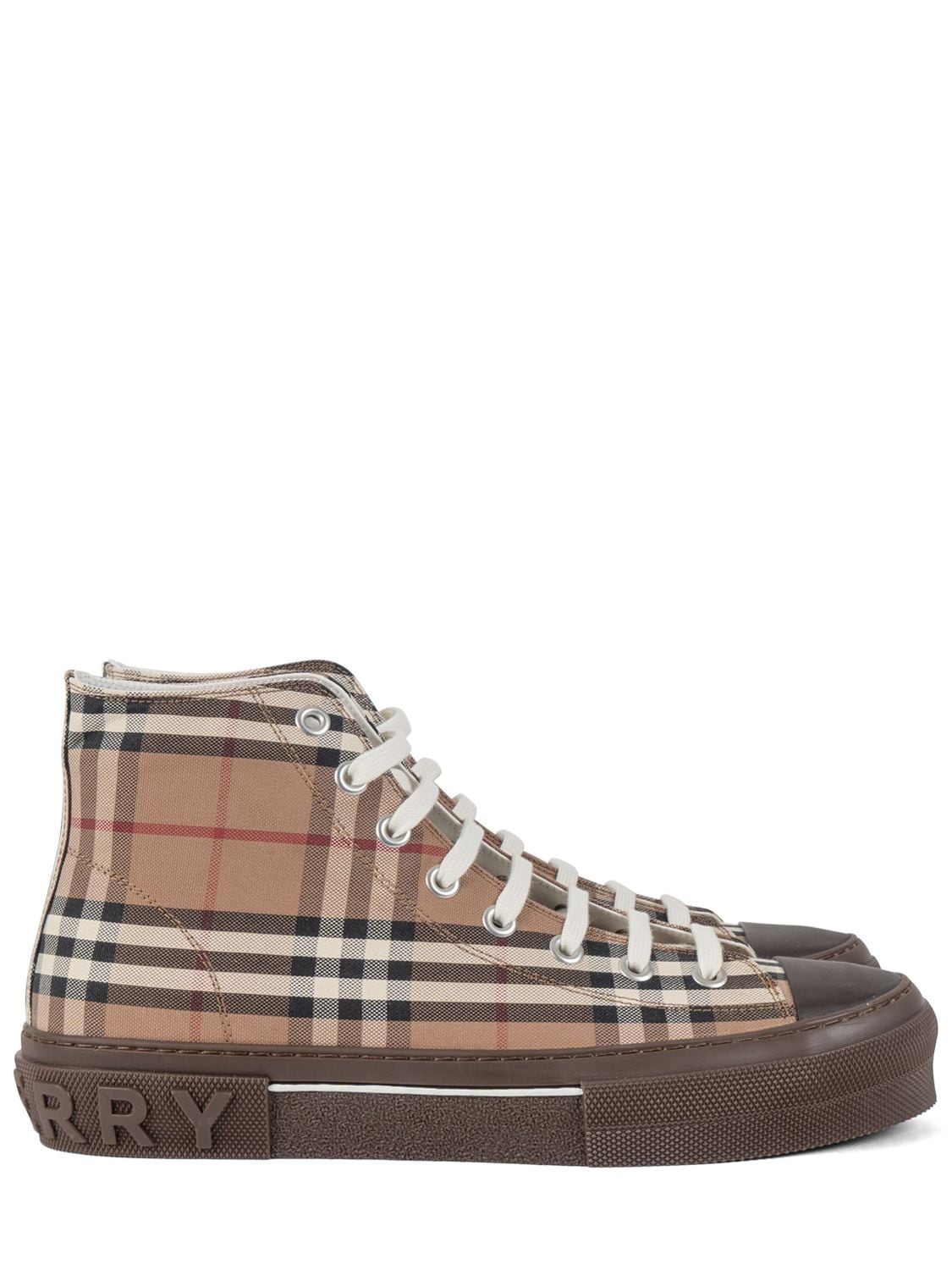 Jack Check Canvas High Sneakers