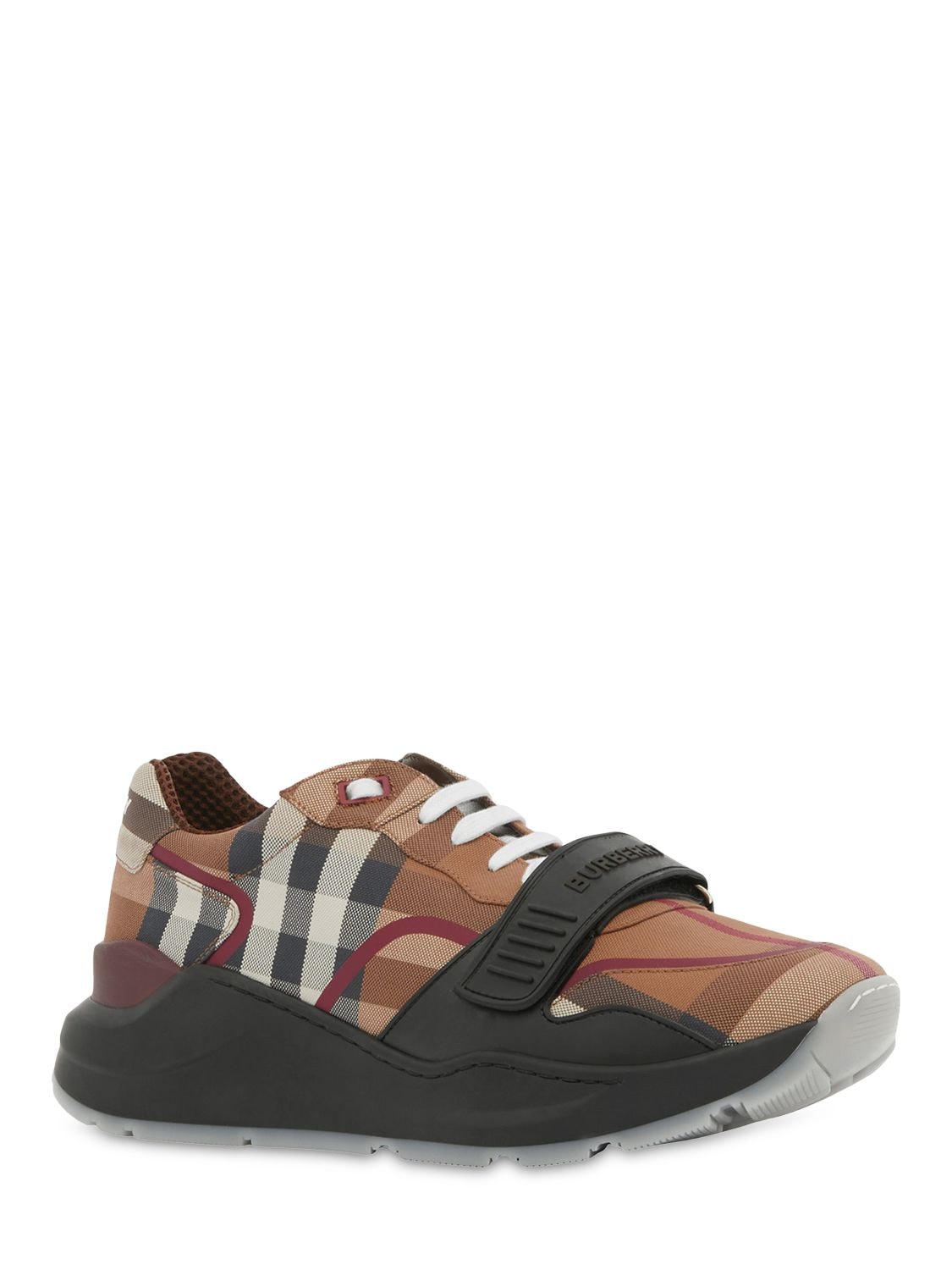Shop Burberry 30mm Ramsey Check Sneakers In Birch Brown
