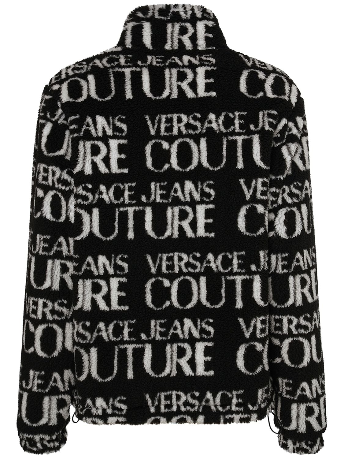 Versace Jeans Couture Teddy Monogram Jacquard Fleece Jacket in Black for  Men