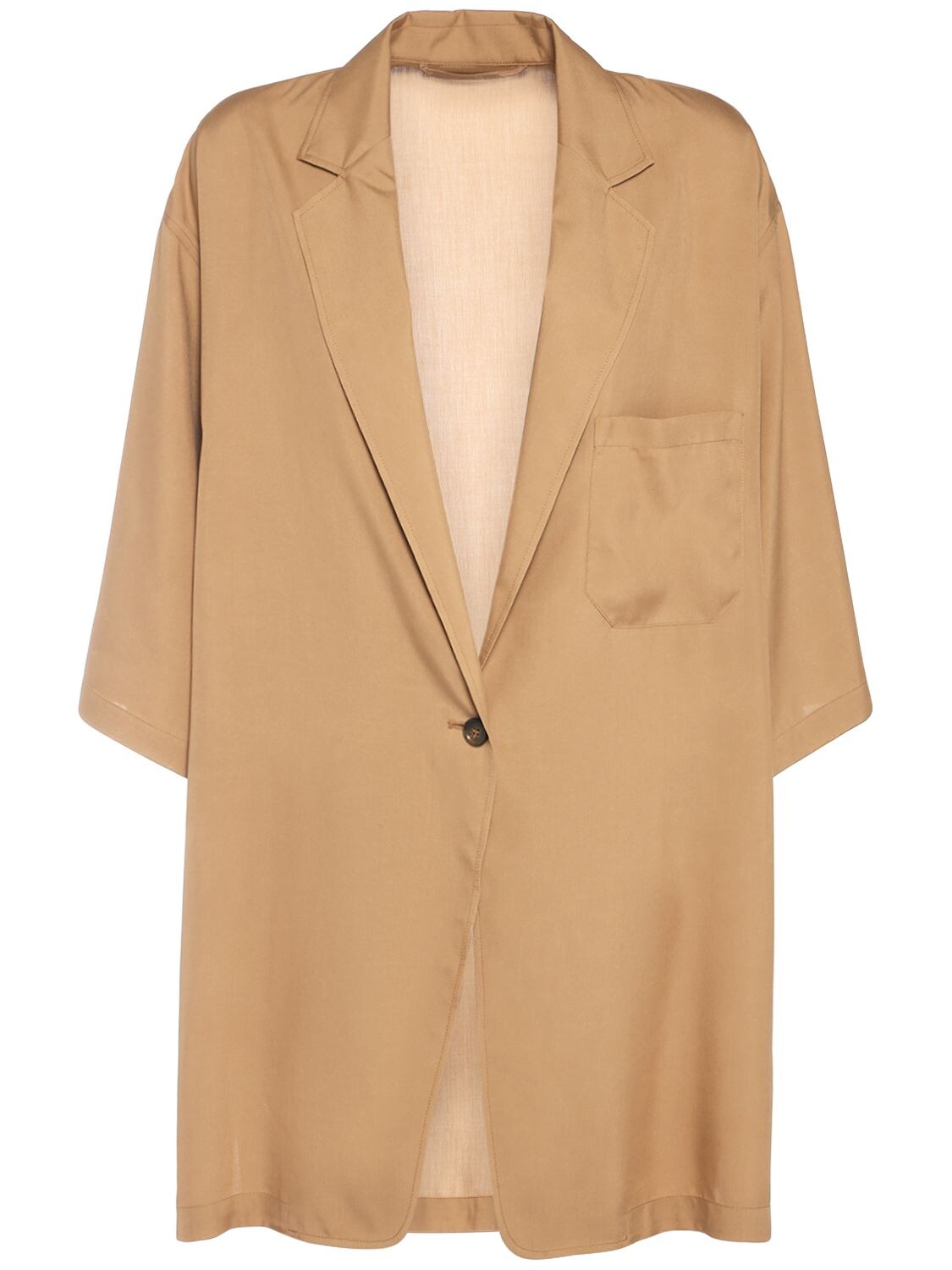 Madison Oversized Silk Twill Jacket – WOMEN > CLOTHING > JACKETS